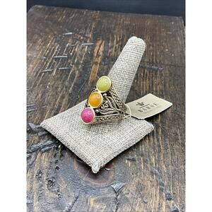 Barse Luau Ring- Aventurine -Bronze- 12-NWT